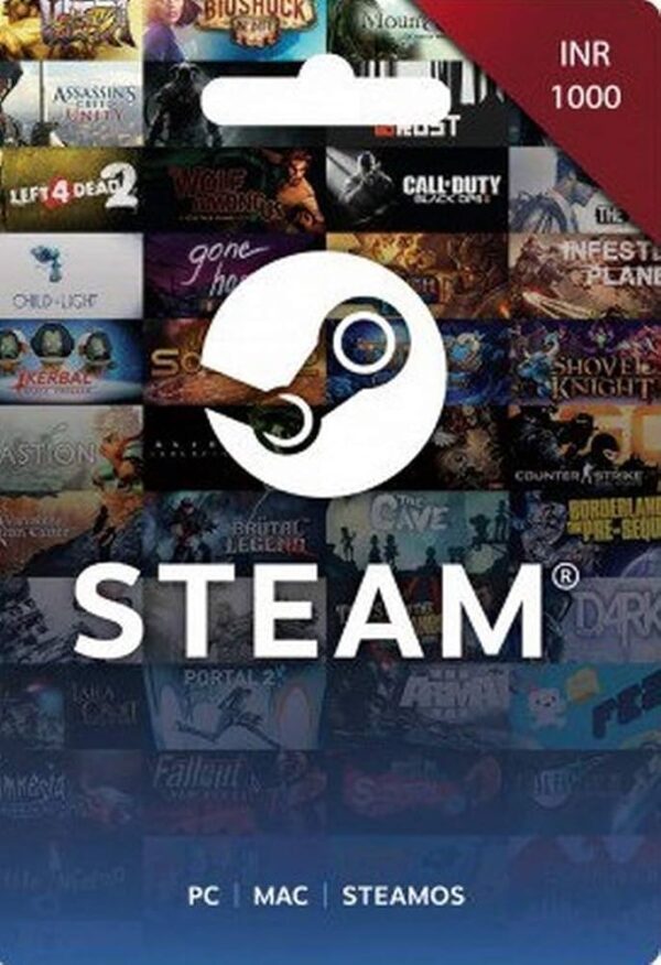 Steam Gift Card 1000 INR - Steam Key - INDIA Steam Gift Card 1000 INR - Steam Key - INDIA